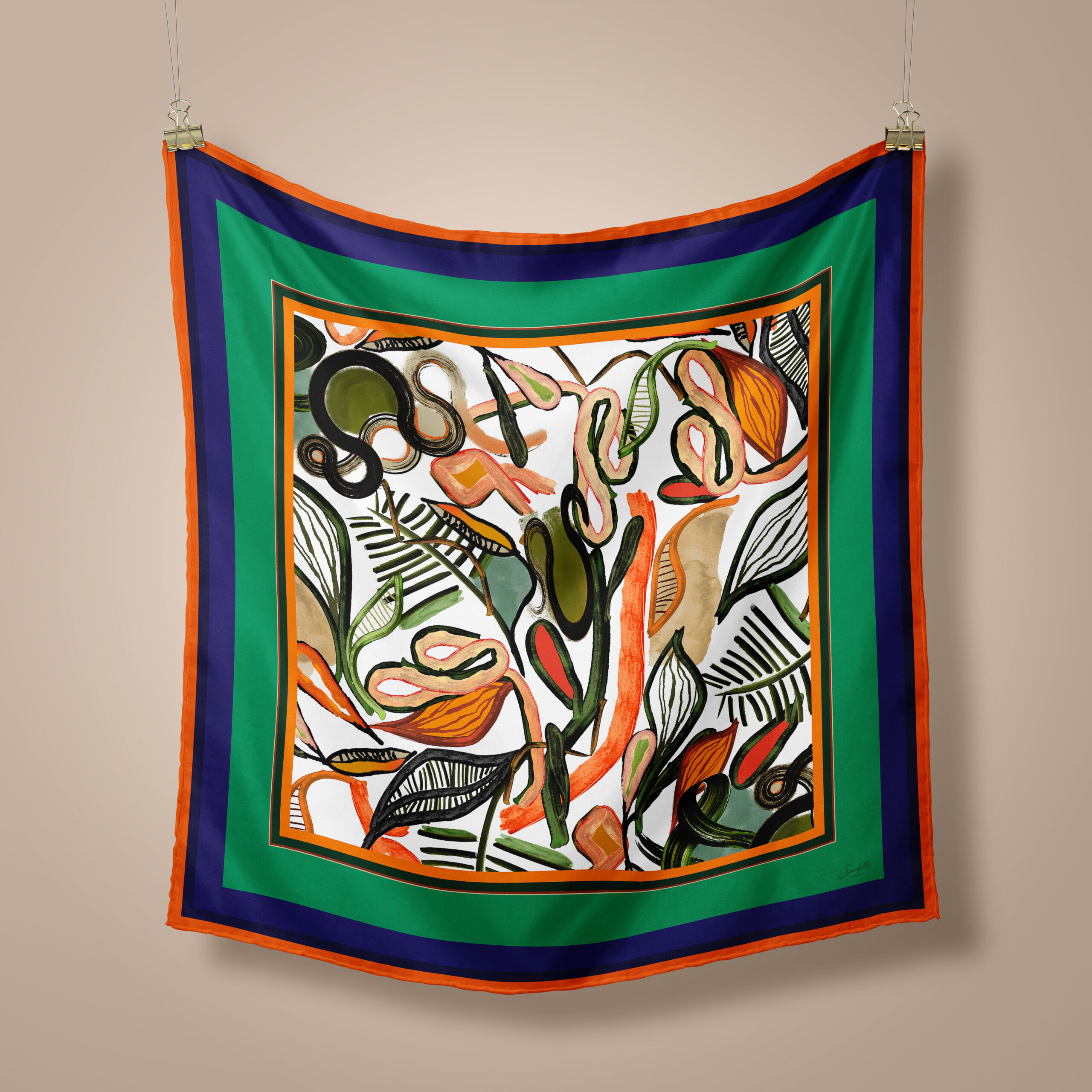 scarfelle milano fiorile – foulard en soie b scarfelle milano fiorile – foulard en soie b