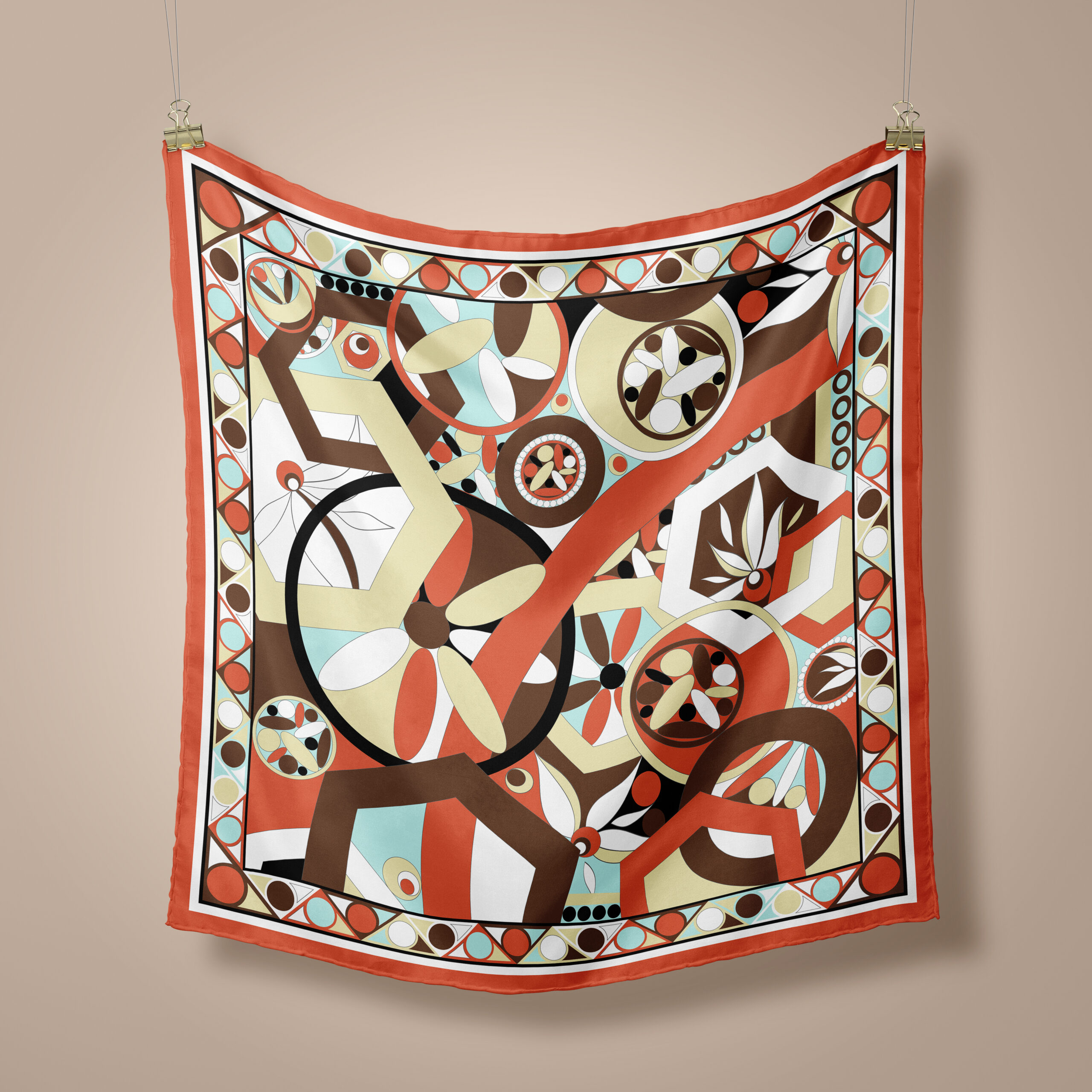 scarfelle milano siena – foulard en soie b scarfelle milano siena – foulard en soie b