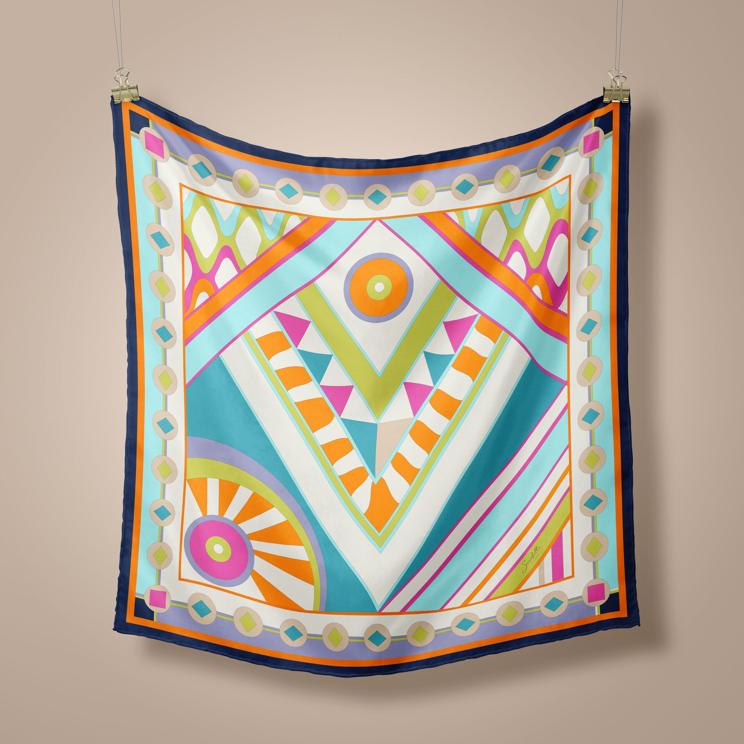 scarfelle milano venezia – foulard en soie b scarfelle milano venezia – foulard en soie b